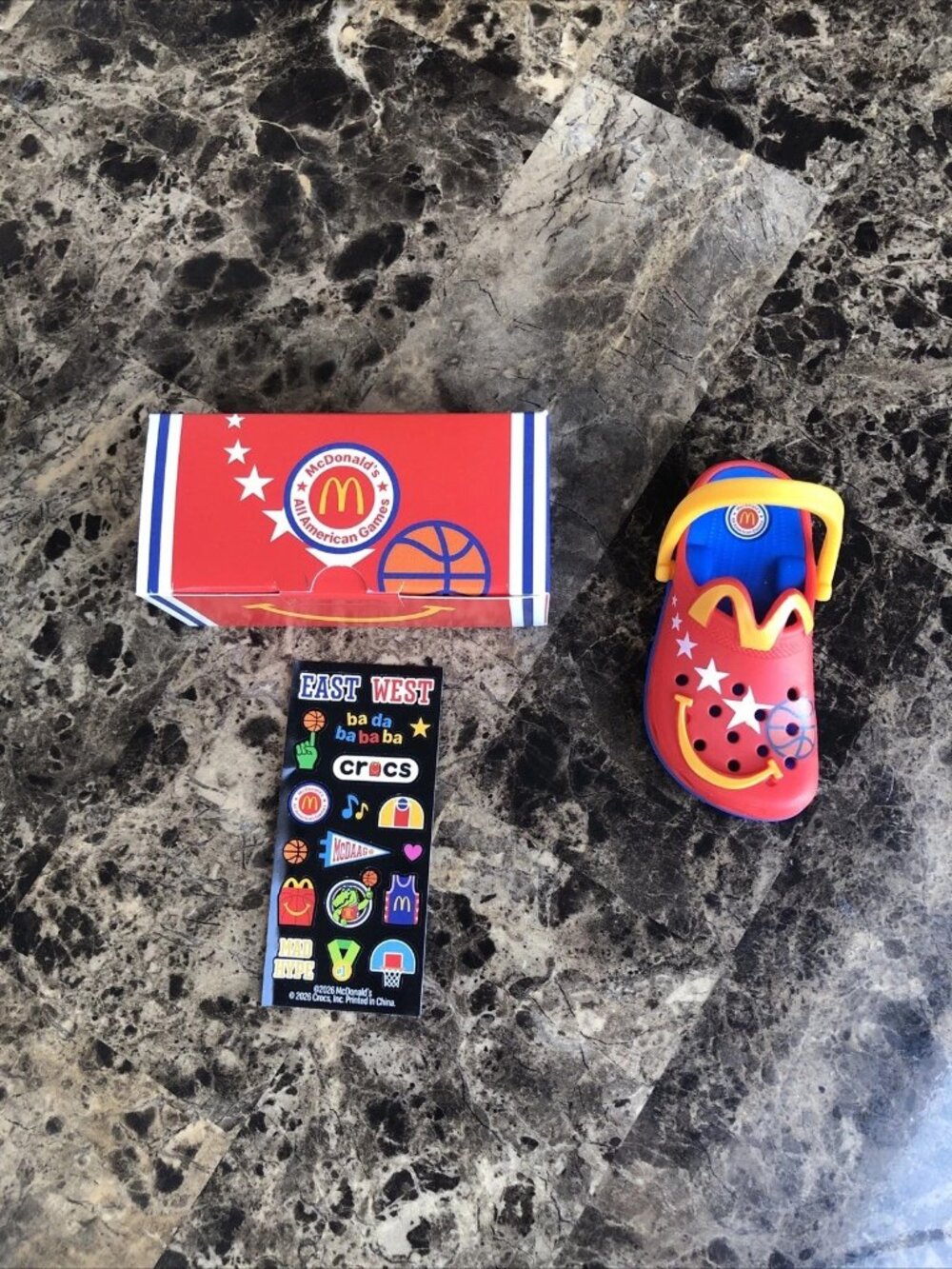McDonalds Happy Meal Toy 2026 All American Game Crocs #4 Red Blue